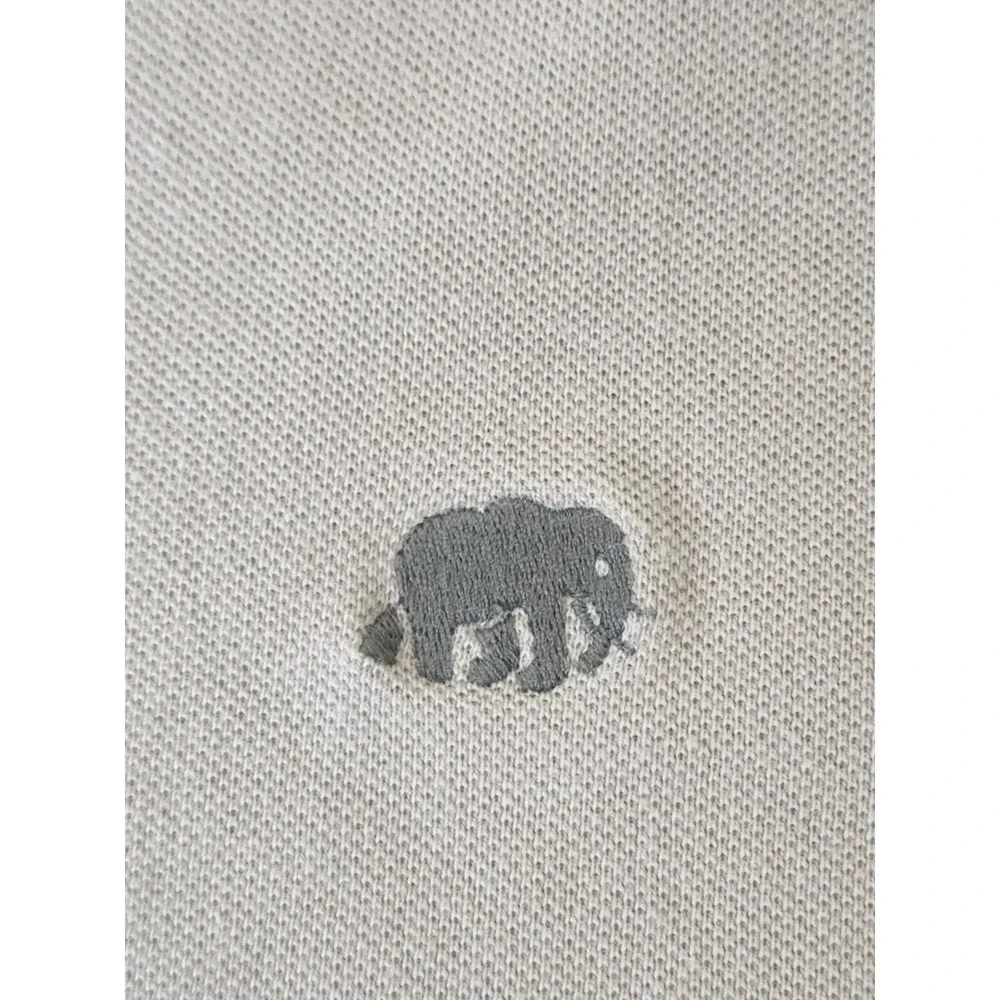Banana Republic Shirt Mens Large Polo Tan Short Sleeve Cotton Golf Preppy Rugby‎
